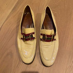 Gucci Creme Patent Leather Loafers Size 9 1/2 US